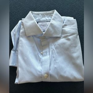 Charles Tyrwhitt Blue Dress Shirt Super Slim Fit size 15.5/35